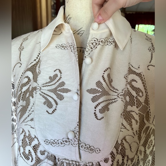 Anna Sui for Target Women's Ivory Lace Long Sleeve Fully Lined Mini Dress S. - Picture 11 of 15